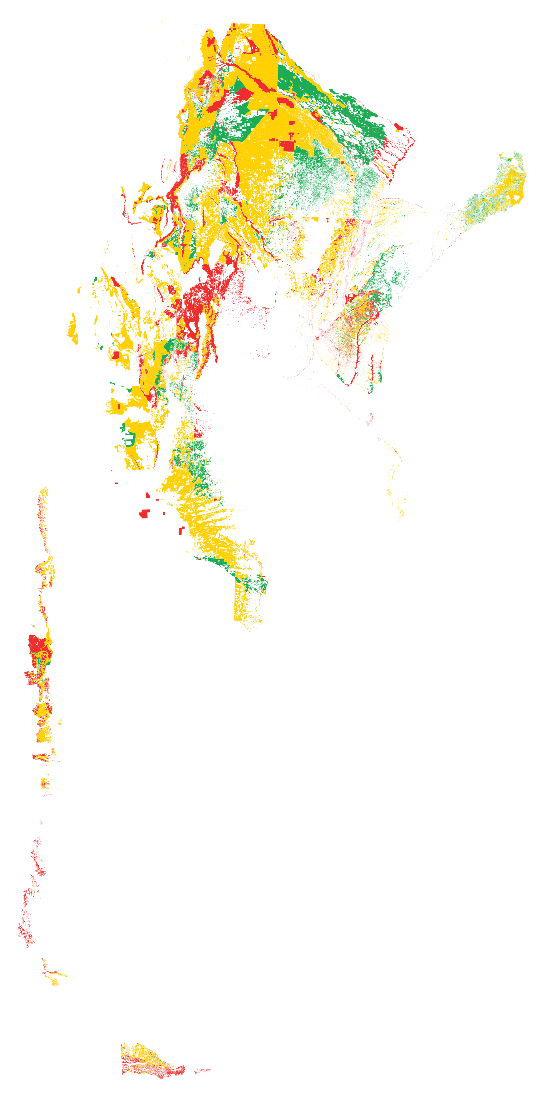 Mapa del Ordenamiento Territorial de Bosques Nativos de Argentina