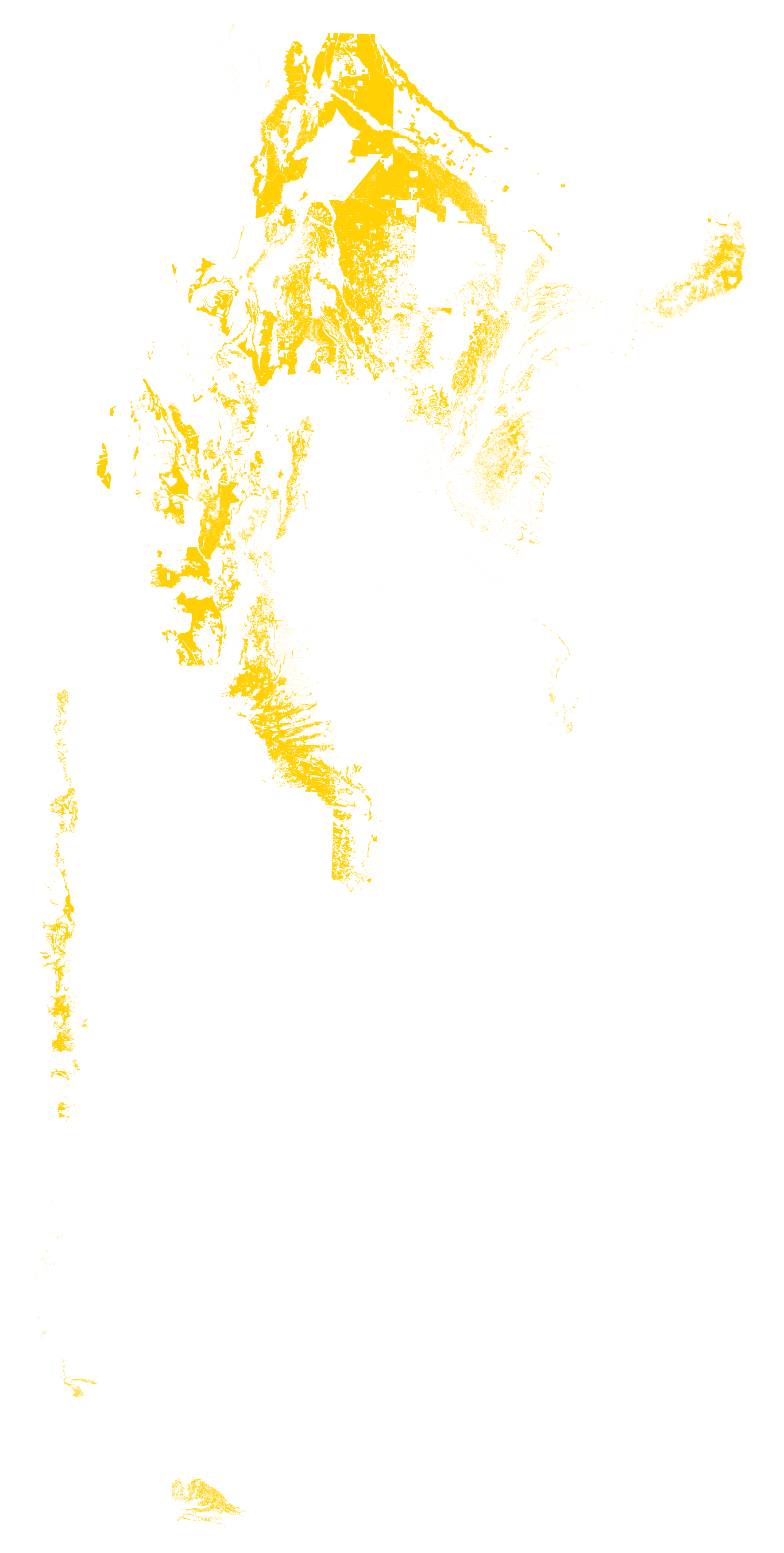 Mapa de bosque nativo de medio valor de conservación en Argentina